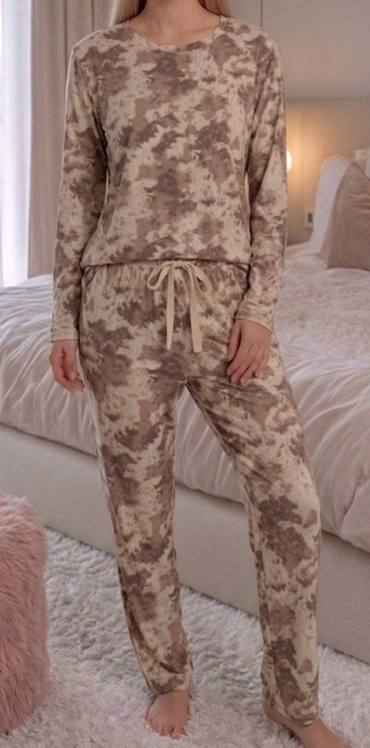Pijama Print camel ML